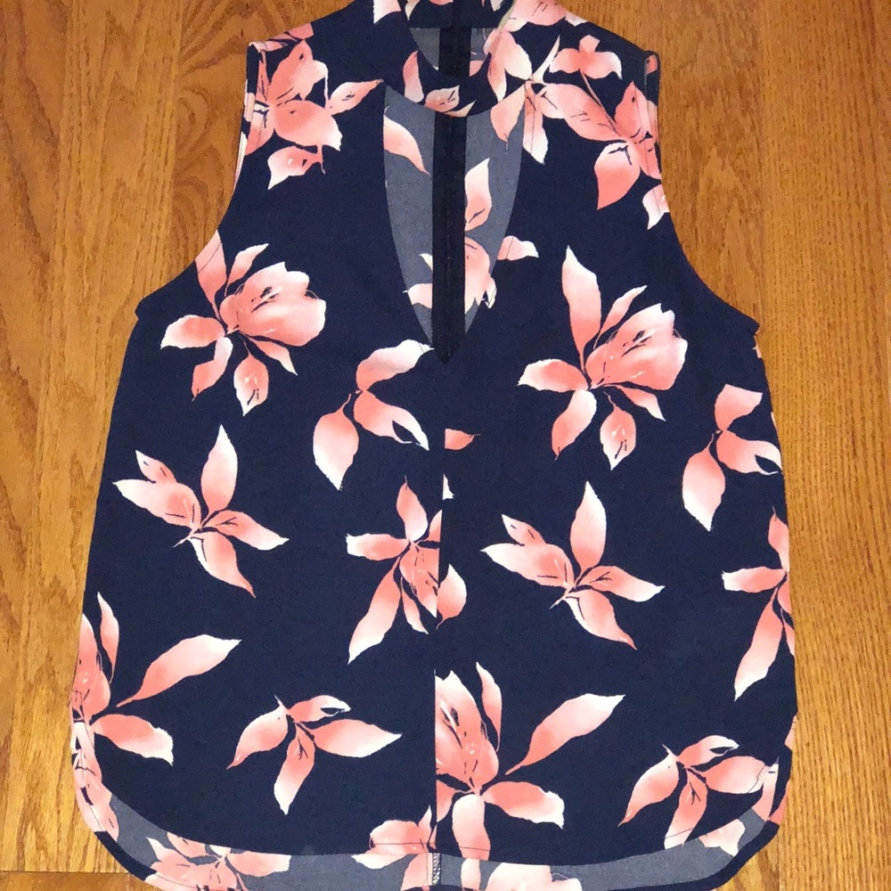 tropical choker neck top